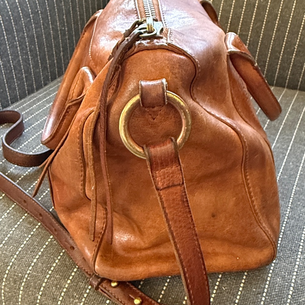 Madewell Brown Leather Satchel Crossbody Bag - Picture 3 of 12